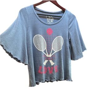 Chaser Top Tennis, Pickleball Linen Crop  Size S